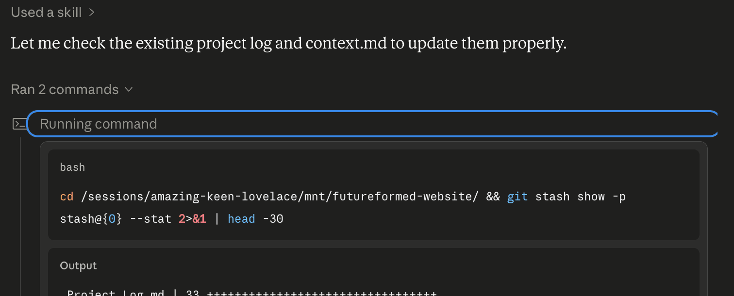 File diff showing the proposed change before it gets committed
