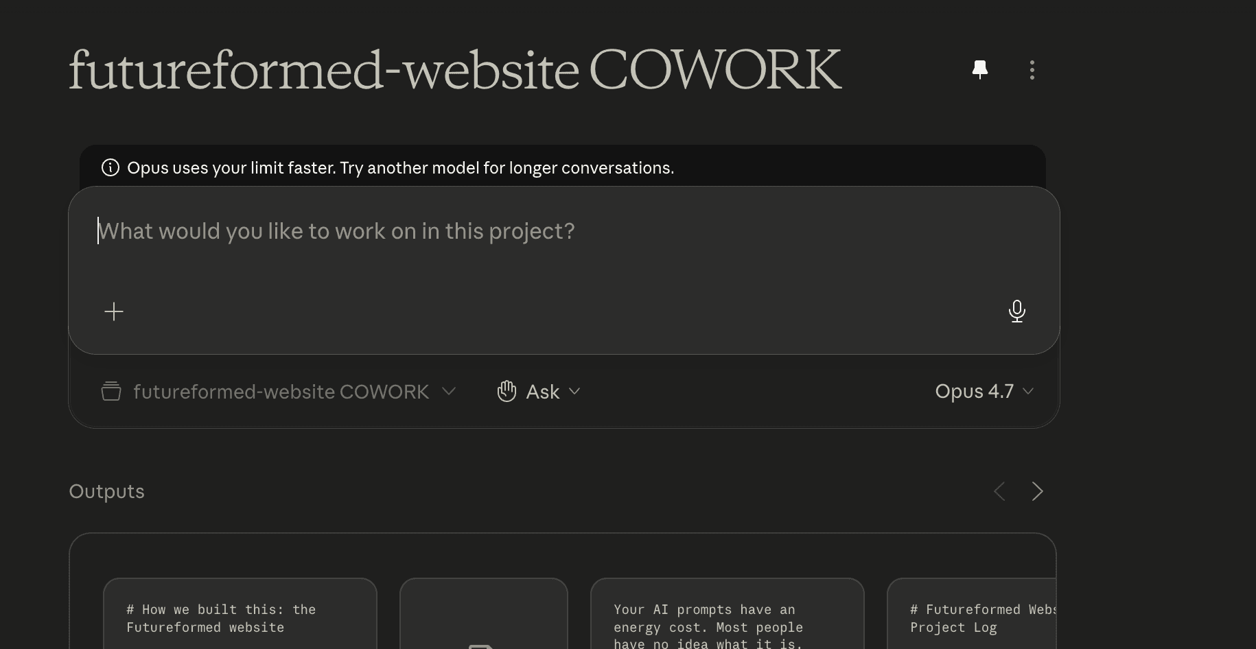 Claude Cowork desktop app working through a multi-step task