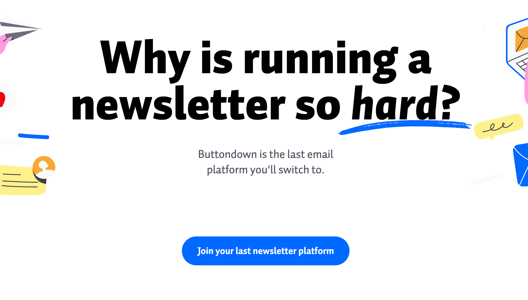Buttondown powering the newsletter sign-up